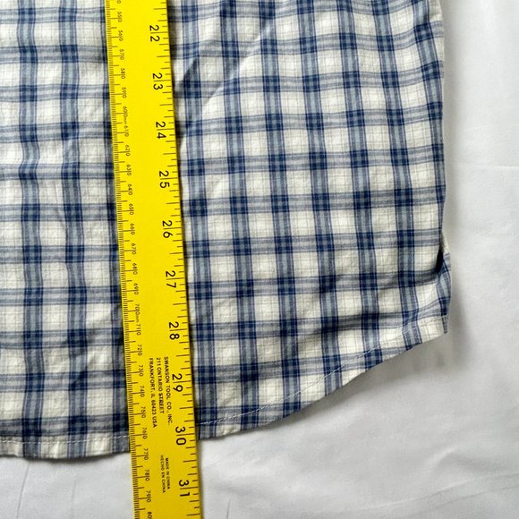Outdoor Research Shirt Mens XL Blue Check Camp Trail Hike Button Up Seapine - Picture 10 of 13